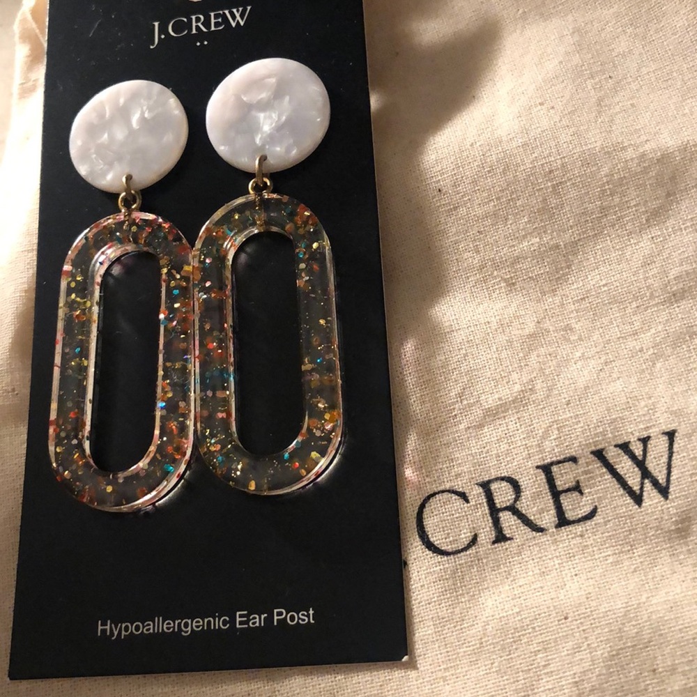 JCrew confetti drop earrings